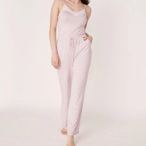 Lace Trim Thin Straps Jumpsuit